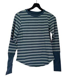 Universal Standard Large Rhine V Neck Color Block Cuff Top Stripe Size 4XS